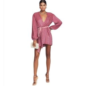 Retrofete Rose Sequin Wrap Dress